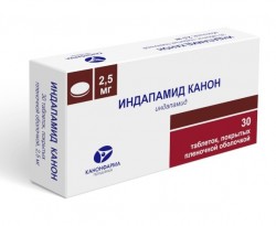 Индапамид Канон, табл. п/о пленочной 2.5 мг №30