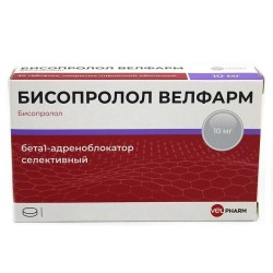 Бисопролол Велфарм, табл. п/о пленочной 10 мг №80