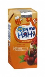 Компот Фрутоняня вишня малина с 5 мес 0.33 л