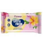 Салфетки влажные, Ultra Fresh (Ультра фреш) 15 шт Флауер энд Фрут