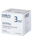 Шприц одноразовый, Pakro (Пакро) 2 мл р. 0.6ммх30мм 23Gх1 1/4