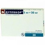 Дуплекор, таблетки покрытые пленочной оболочкой 5 мг+20 мг 30 шт