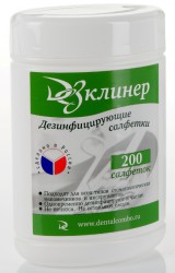 Салфетки дезинфицирующие, 200 шт Дезклинер банка