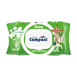 Салфетки влажные детские, Ultra Compact (Ультра Компакт) 72 шт Экопак беби