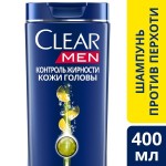 Шампунь для  мужчин, Clear Vita Abe (Клиа вита Абе) 400 мл Контроль жирности кожи головы против перхоти